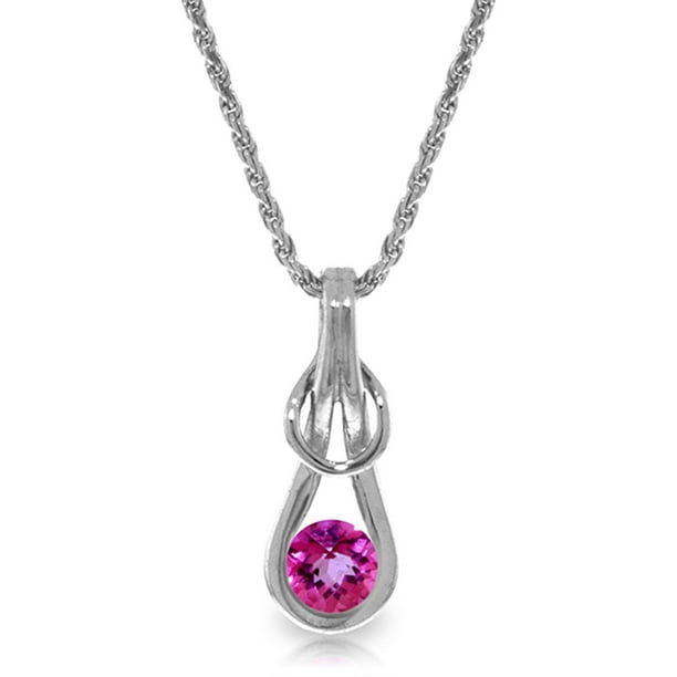 ALARRI 1.15 CTW 14K Solid Rose Gold Proud Heart Blue Topaz Necklace with 20 Inch Chain Length ALARRI 1.15 CTW 14K Solid Rose Gold Proud Heart Blue Topaz Necklace with 20 Inch Chain Length